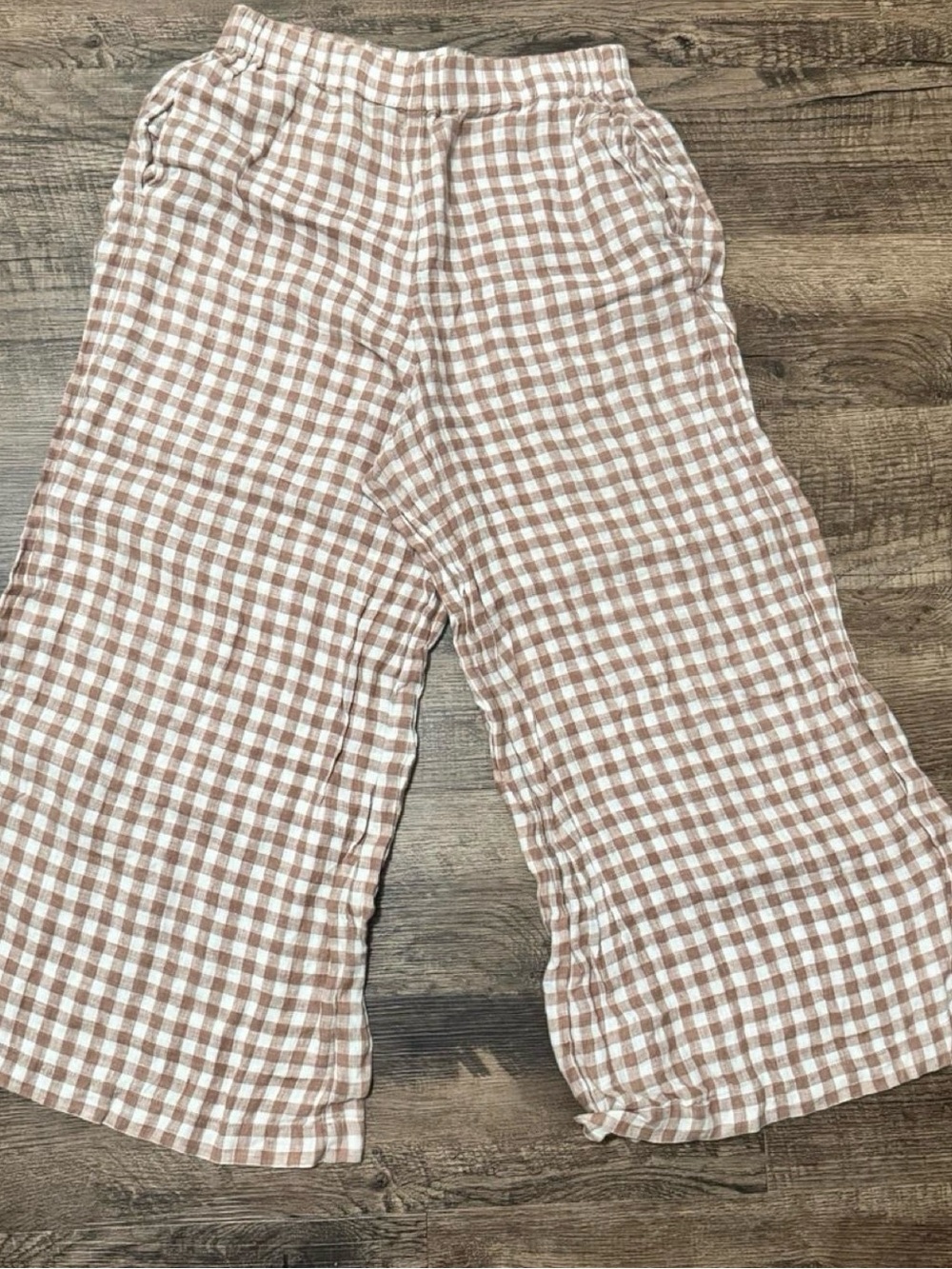 Not Perfect Linen Wide-Leg Cropped Pants - Picture 2 of 4